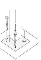 fixation dalle beton bambou