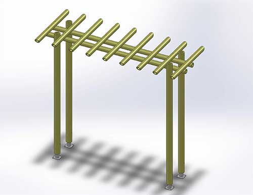 Pergola en bambou