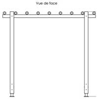 pergola en bambou de face