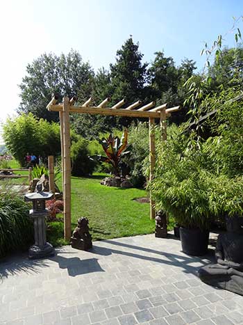 pergola simple en bambou